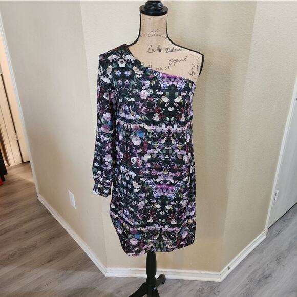 Chelsea28 floral one shoulder long‎ sleeve dress size XS NEW!!! - Picture 2 of 9